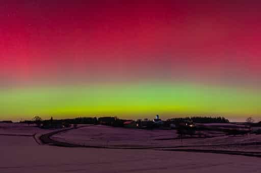 Polarlicht vom 16.01.2026, Ecking, Altötting, Oberbayern