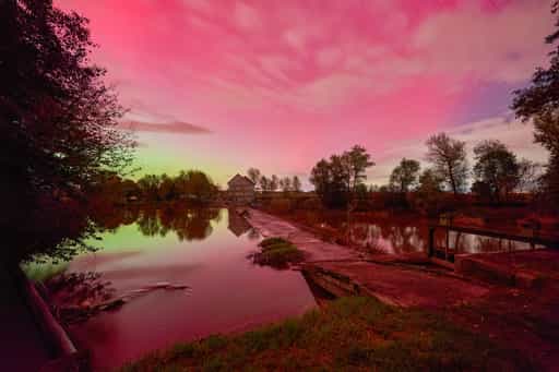 Polarlichter vom 11.10.2024, Voitl in der Au, Rottal-Inn