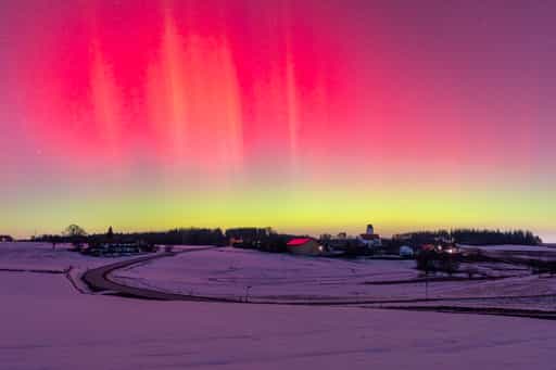 Polarlichter vom 19.01.2026 in Ecking, Reischach, Altötting