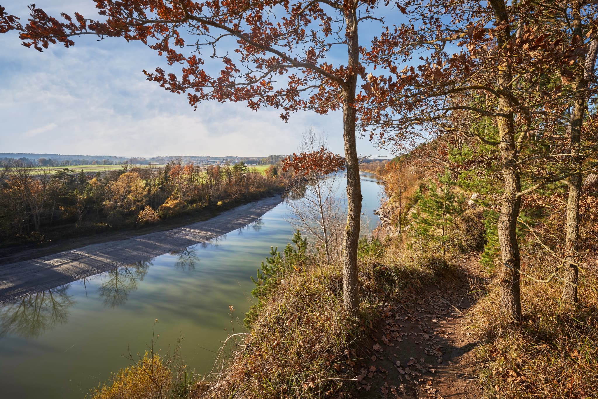 Prallhang Inn Ebing, Polling, Mühldorf a. Inn, Oberbayern - Prallhang am Inn bei Ebing und Polling im Landkreis Mühldorf am Inn, Oberbayern. Eine beeindruckende Naturlandschaft der Inn-Salzach Region in Deutschland.