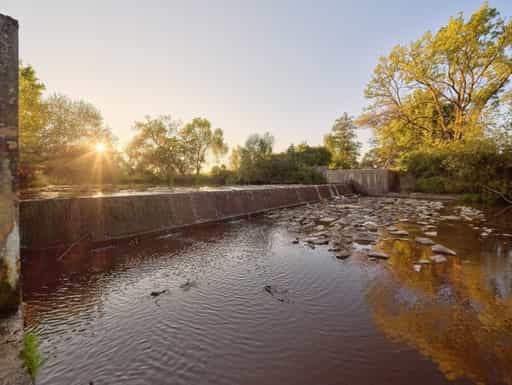 Rott Wehr Wasserfall, Löfflmühle, Rottal-Inn, Niederbayern