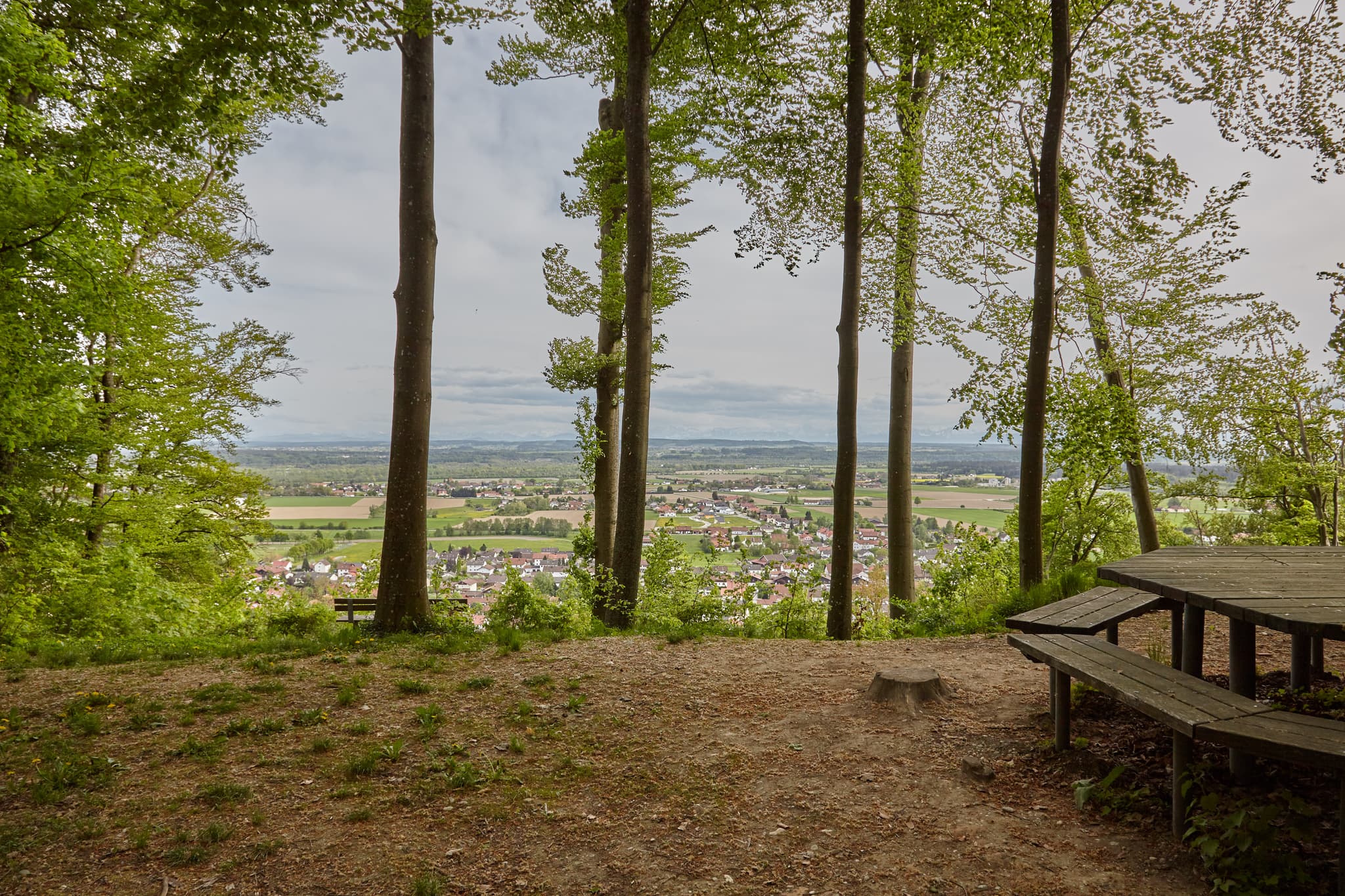 Schlossberg, Aussicht, Julbach, Rottal-Inn - Aussicht auf dem Schlossberg in Julbach, Gemeinde Julbach, Landkreis Rottal-Inn, Niederbayern, Holzland, Bayern, Deutschland.