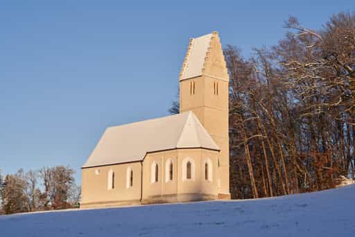 Sigrün Kirche Winter, Pleiskirchen, Altötting