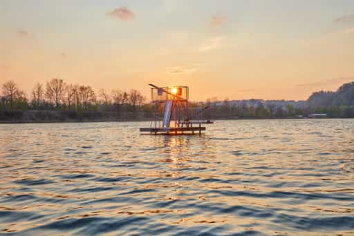 Sprungturm Marktler Badesee, Oberbayern, Inn-Salzach