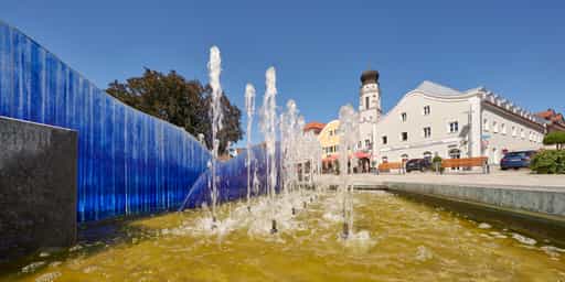 Stadtplatz Brunnen, Bad Griesbach, Passau, Niederbayern
