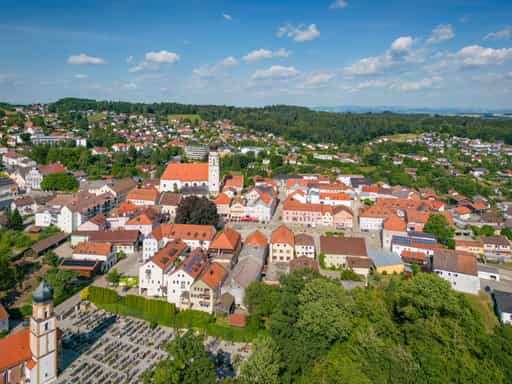 Stadtplatz Luftaufnahme Bad Griesbach, Passau, Niederbayern