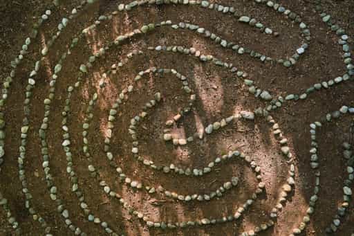 Steinlabyrinth Luftaufnahme Schildthurn, Niederbayern
