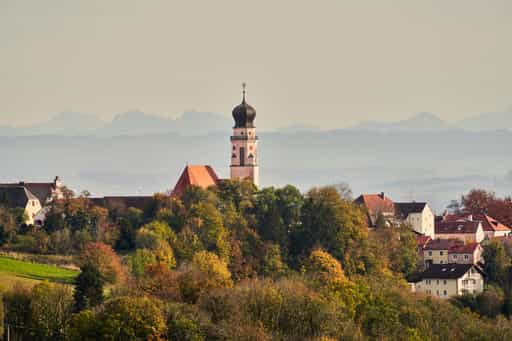 Teleperspektive Bad Griesbach, Golfclub Lederbach Herbst