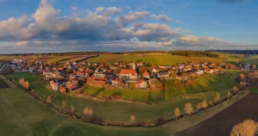 Ulbering Panorama, Wittibreut, Niederbayern, Holzland