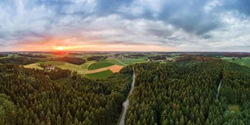 Weiher und Arbing Waldberg Holzland, Reischach, Oberbayern