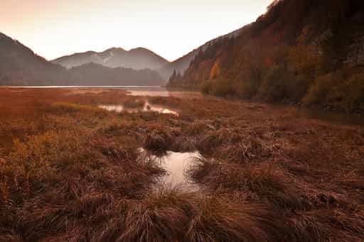 Weitsee im Herbst bei Reit im Winkl, Traunstein, Oberbayern