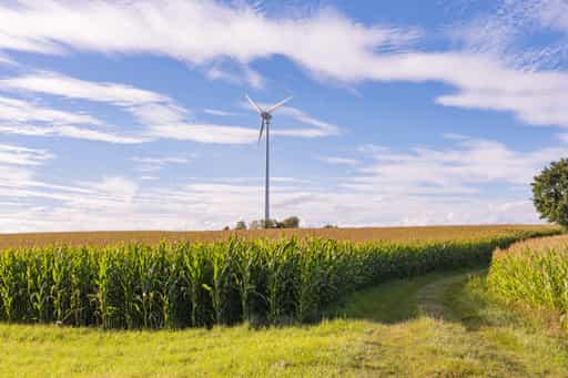 Windpark bei Dirnaich, Landkreis Rottal-Inn, Niederbayern