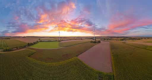 Windpark Panorama Dirnaich, Rottal-Inn, Niederbayern