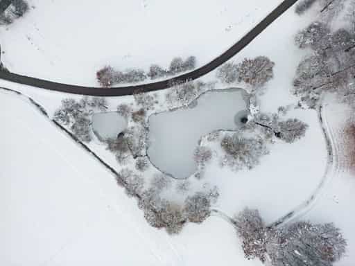 Winter Luftbild Kurpark Bad Griesbach, Passau, Niederbayern