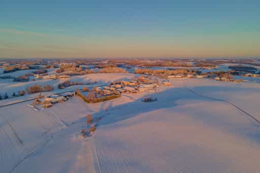 Winterliche Landschaft, Wald bei Winhöring, Altötting