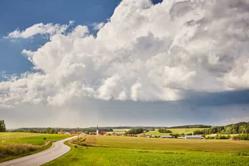 Wolken über Arbing, Altötting, Oberbayern, Inn-Salzach